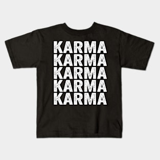 Karma Cool Yoga Saying Destiny Balance Justice Spirituality Kids T-Shirt